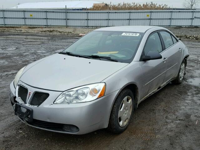 1G2ZF58B174209554 - 2007 PONTIAC G6 VALUE L SILVER photo 2