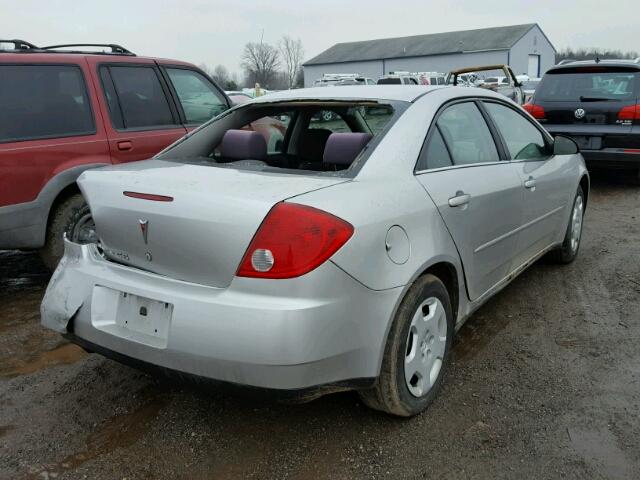 1G2ZF58B174209554 - 2007 PONTIAC G6 VALUE L SILVER photo 4