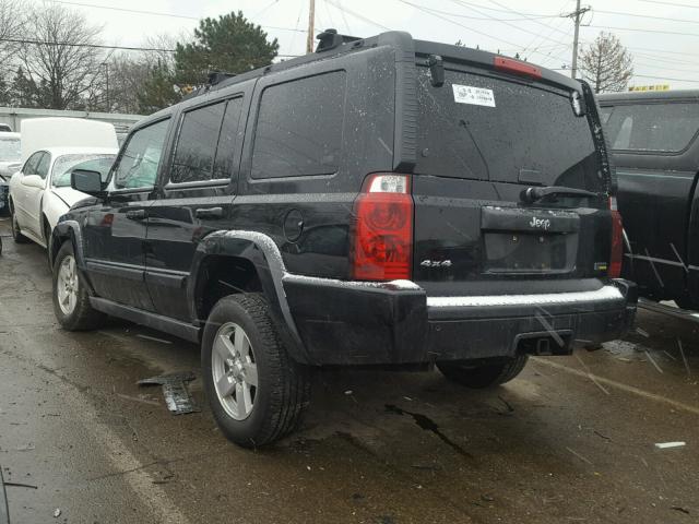 1J8HG48P77C591906 - 2007 JEEP COMMANDER შავი ფოტო 3