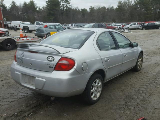 1B3ES56C94D601101 - 2004 DODGE NEON SXT GRAY photo 4