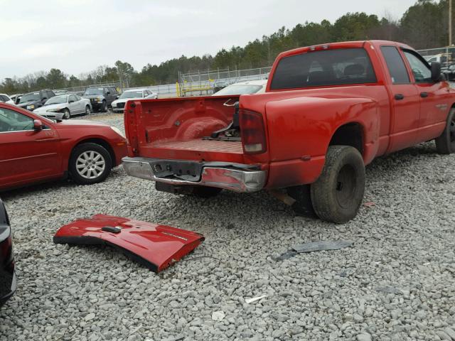 3D7MA48C54G110182 - 2004 DODGE RAM 3500 S RED photo 4