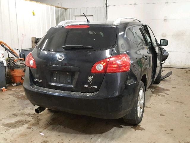 JN8AS58V58W134897 - 2008 NISSAN ROGUE S BLACK photo 4