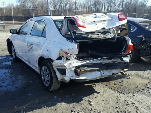 2T1BU4EE3AC261364 - 2010 TOYOTA COROLLA BA WHITE photo 3