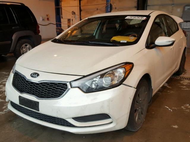 KNAFX4A65G5595079 - 2016 KIA FORTE LX WHITE photo 2