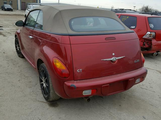 3C3AY75S45T289673 - 2005 CHRYSLER PT CRUISER RED photo 3