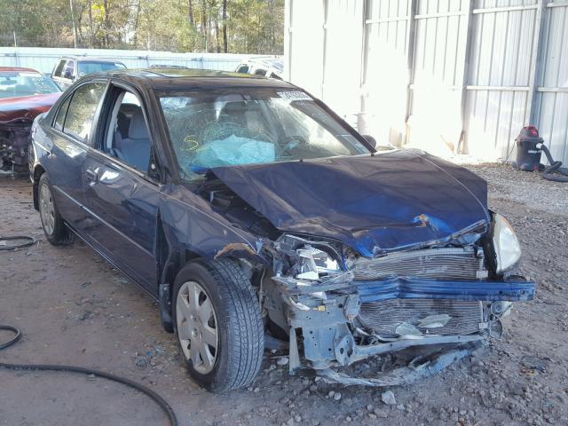 1HGES26751L052905 - 2001 HONDA CIVIC EX ლურჯი ფოტო 1