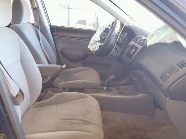 1HGES26751L052905 - 2001 HONDA CIVIC EX ლურჯი ფოტო 5