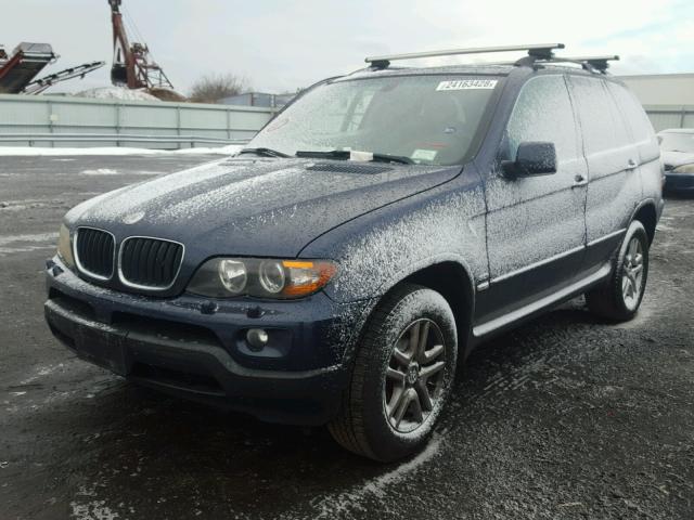 5UXFA13515LU48014 - 2005 BMW X5 3.0I BLUE photo 2