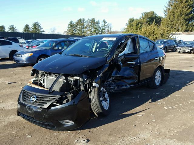 3N1CN7AP8EK453742 - 2014 NISSAN VERSA S BLACK photo 2