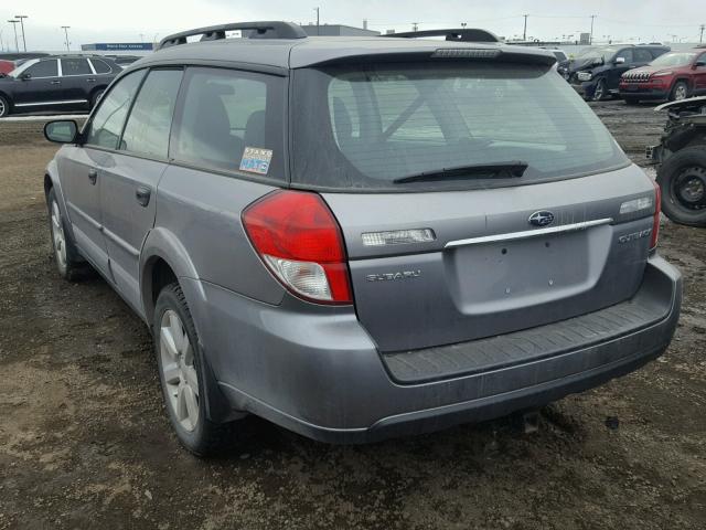 4S4BP61C687307784 - 2008 SUBARU OUTBACK 2. GRAY photo 3