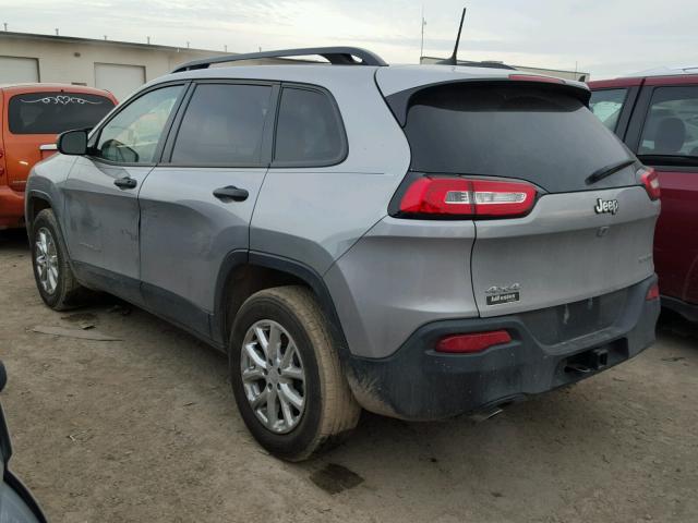 1C4PJMAB1GW164285 - 2016 JEEP CHEROKEE S SILVER photo 3