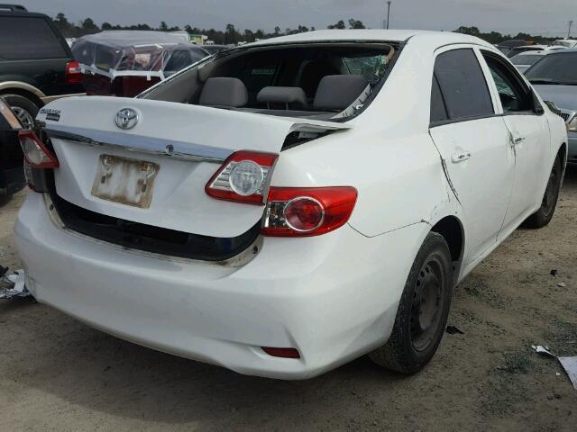 2T1BU4EE3DC088515 - 2013 TOYOTA COROLLA BA WHITE photo 4