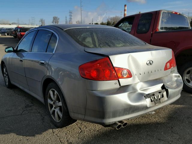 JNKCV51F36M601272 - 2006 INFINITI G35 GRAY photo 3