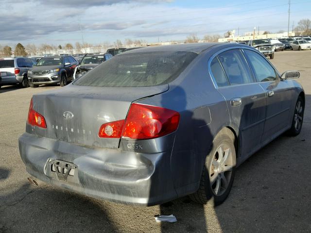 JNKCV51F36M601272 - 2006 INFINITI G35 GRAY photo 4