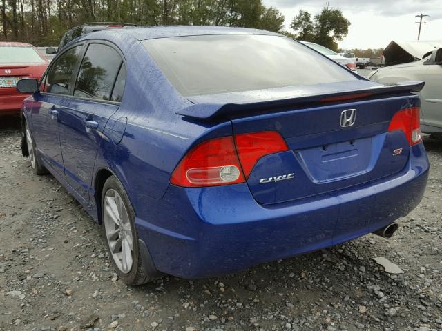 2HGFA555X8H707950 - 2008 HONDA CIVIC SI BLUE photo 3