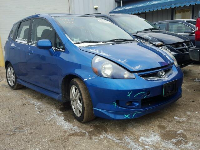 JHMGD38627S050862 - 2007 HONDA FIT S BLUE photo 1