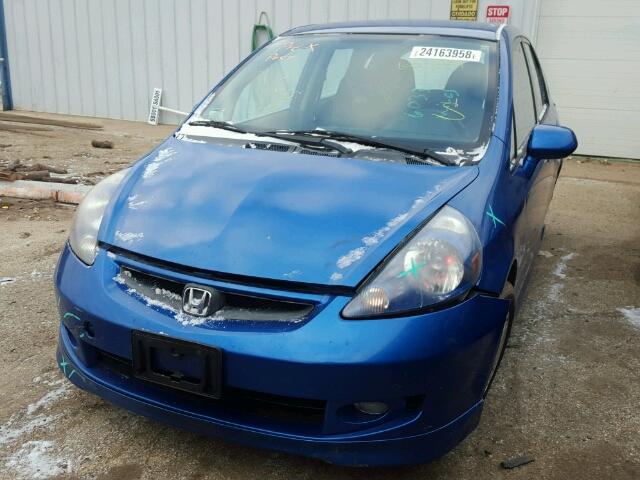 JHMGD38627S050862 - 2007 HONDA FIT S BLUE photo 2