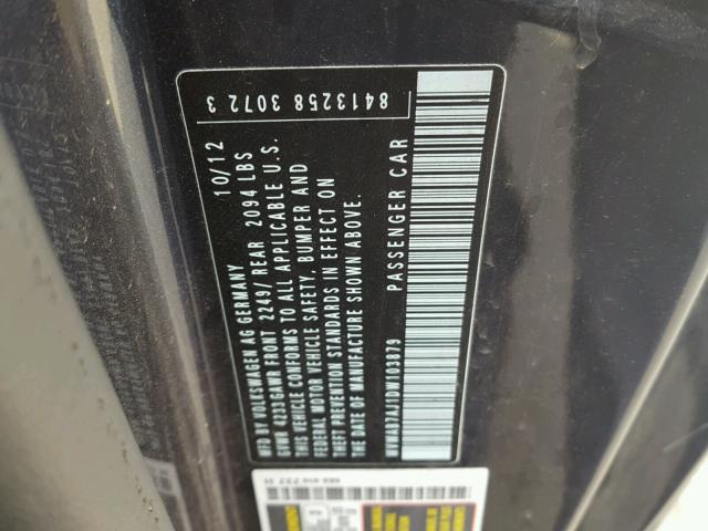 WVWAB7AJ1DW103879 - 2013 VOLKSWAGEN GOLF 蓝色 照片 10