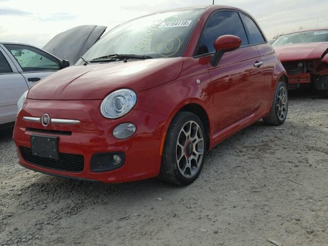 3C3CFFBRXFT741704 - 2015 FIAT 500 SPORT RED photo 2