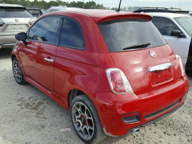 3C3CFFBRXFT741704 - 2015 FIAT 500 SPORT RED photo 3