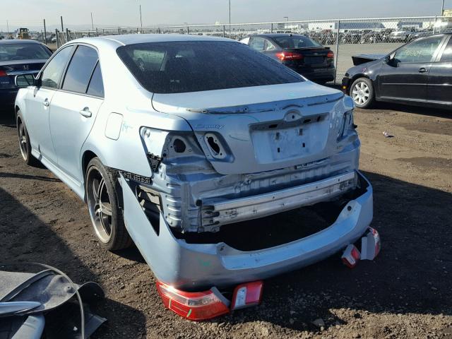 4T1BK46K89U593045 - 2009 TOYOTA CAMRY SE BLUE photo 3