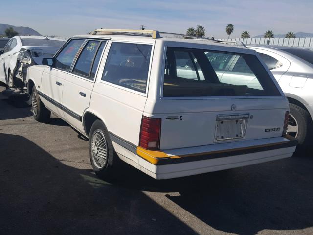 1P3BP39K4HF170669 - 1987 PLYMOUTH RELIANT LE WHITE photo 3