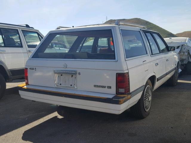 1P3BP39K4HF170669 - 1987 PLYMOUTH RELIANT LE WHITE photo 4