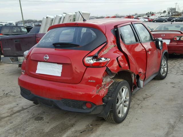 JN8AF5MVXGT651056 - 2016 NISSAN JUKE S RED photo 4