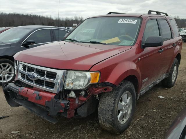 1FMCU93198KA87824 - 2008 FORD ESCAPE XLT RED photo 2