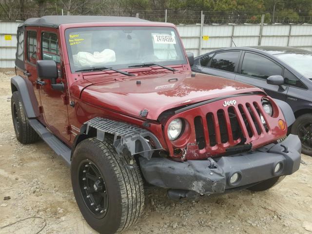 1C4BJWDG9CL136887 - 2012 JEEP WRANGLER U BURGUNDY photo 1