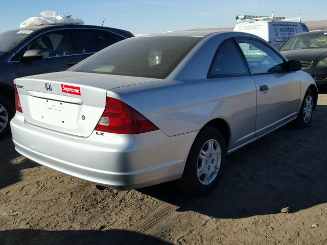 1HGEM22561L117954 - 2001 HONDA CIVIC LX SILVER photo 4