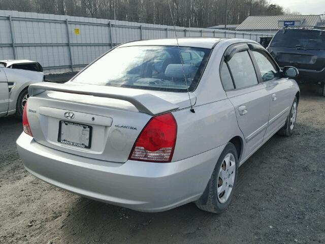 KMHDN46D86U274080 - 2006 HYUNDAI ELANTRA GL SILVER photo 4