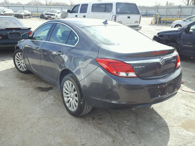 W04GN5EC8B1142314 - 2011 BUICK REGAL CXL GRAY photo 3