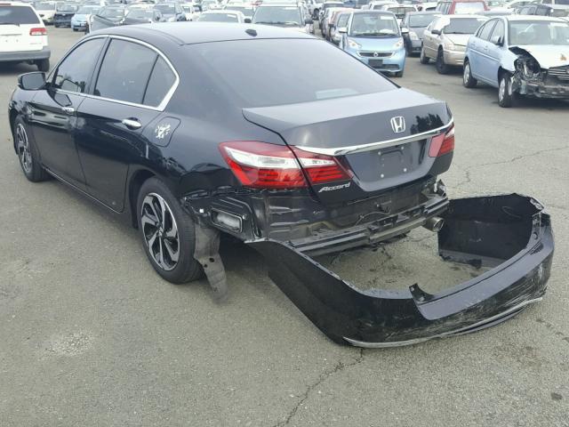 1HGCR2F83GA019725 - 2016 HONDA ACCORD EXL BLACK photo 3