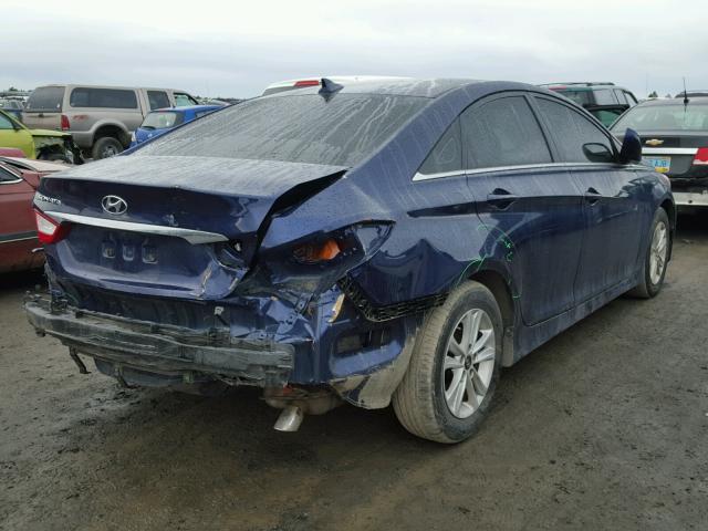 5NPEB4AC6EH885072 - 2014 HYUNDAI SONATA GLS BLUE photo 4