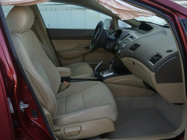 1HGFA16598L021117 - 2008 HONDA CIVIC LX BURGUNDY photo 5