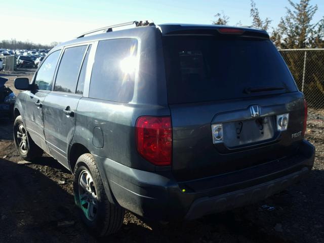 2HKYF18563H550690 - 2003 HONDA PILOT EXL BLUE photo 3