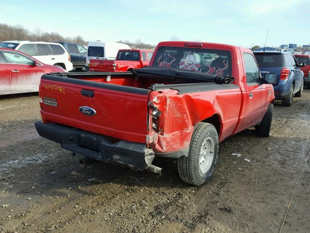 1FTYR10D88PA45546 - 2008 FORD RANGER RED photo 4