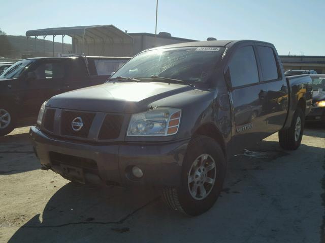 1N6AA07B65N509204 - 2005 NISSAN TITAN XE GRAY photo 2