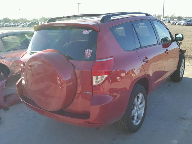 JTMBD31V575060250 - 2007 TOYOTA RAV4 LIMIT RED photo 4