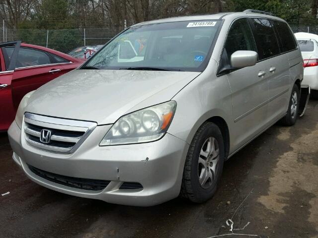 5FNRL38616B054278 - 2006 HONDA ODYSSEY EX GRAY photo 2