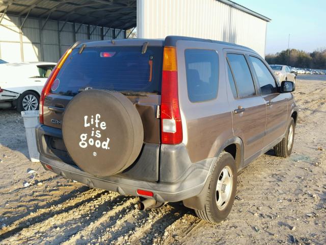 JHLRD68462C012485 - 2002 HONDA CR-V LX BROWN photo 4