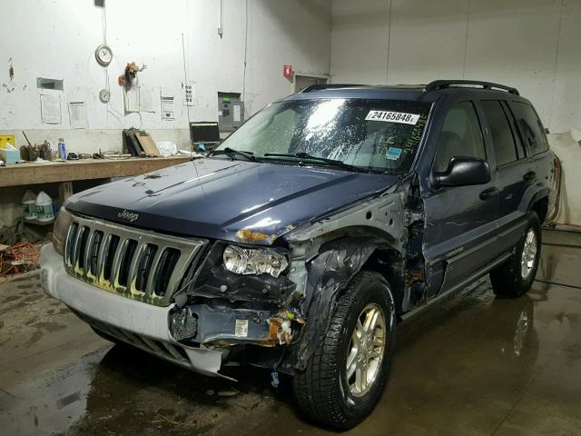 1J4GW48S22C233691 - 2002 JEEP GRAND CHER BLUE photo 2