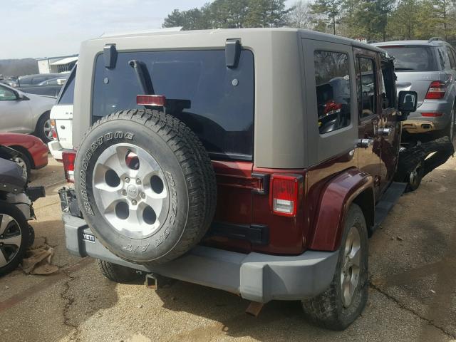 1J4GA59137L116154 - 2007 JEEP WRANGLER S MAROON photo 4