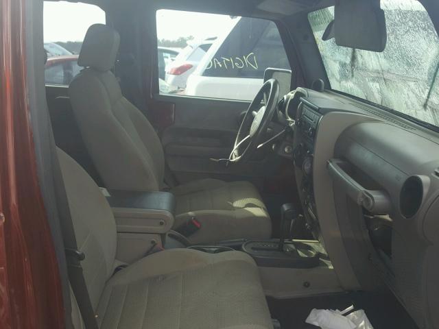 1J4GA59137L116154 - 2007 JEEP WRANGLER S MAROON photo 5