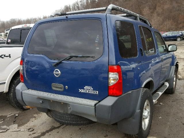 5N1ED28Y34C681318 - 2004 NISSAN XTERRA XE BLUE photo 4