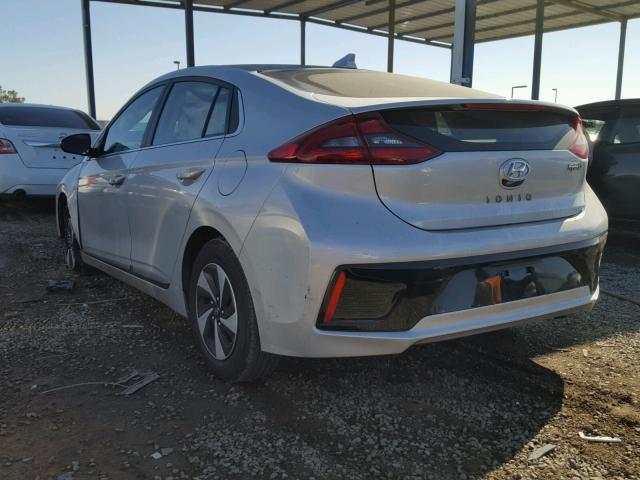 KMHC75LC5HU053756 - 2017 HYUNDAI IONIQ SEL SILVER photo 3