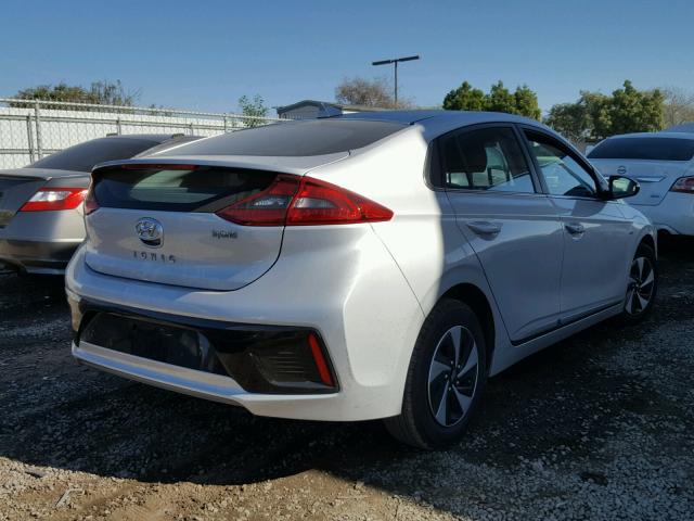 KMHC75LC5HU053756 - 2017 HYUNDAI IONIQ SEL SILVER photo 4