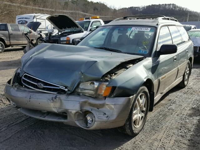 4S3BH675617647081 - 2001 SUBARU LEGACY OUT GREEN photo 2