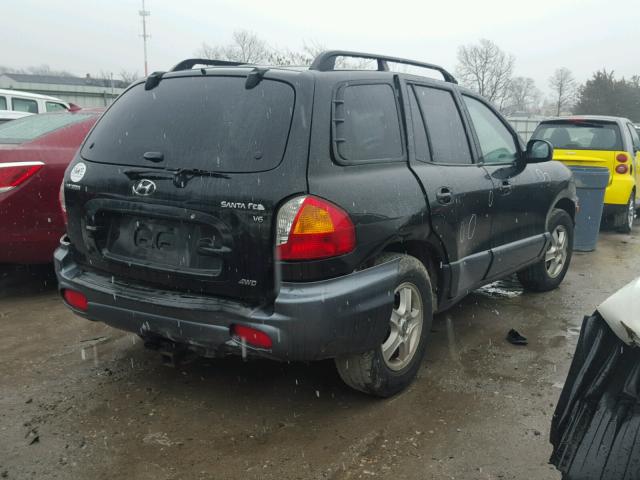 KM8SC73D23U528073 - 2003 HYUNDAI SANTA FE G BLACK photo 4